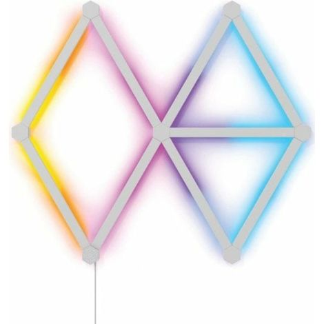 Nanoleaf Lines 60 Degrees Starter Kit, 9 Barre Luminose LED RGBW Smart e Modulari - Applique da Parete Interno Modulari, Luci Led 16M Colori WiFi (1/5)