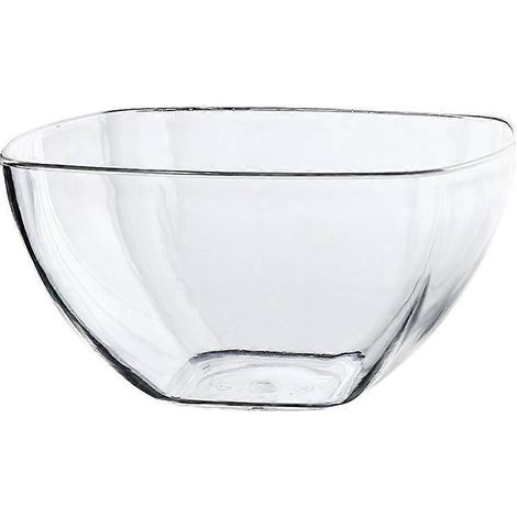 bol carré en acrylique pour salade ou légumes-19x19x9.5cm-transparent (1/4)