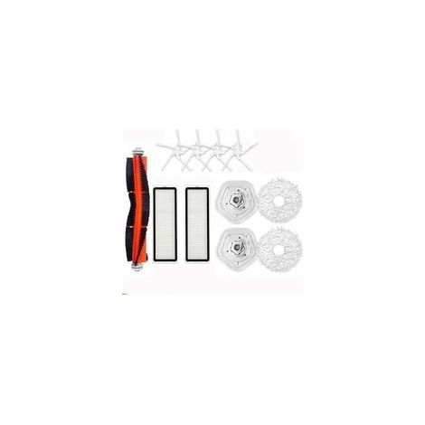Kit d'accessoires de rechange pour Dreame Bot W10 - Comprend 1 brosse rotative, 2 filtres, 4 brosses latérales, des chiffons de nettoyage et des supports pour balai. (1/5)