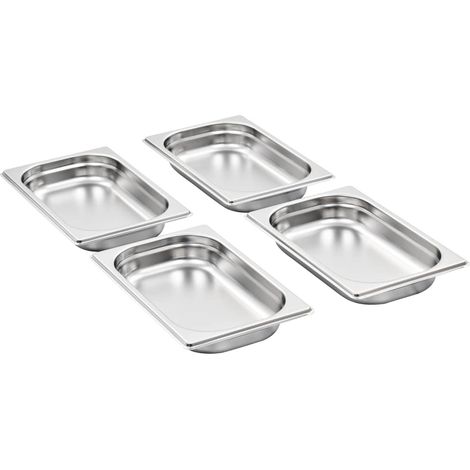 Récipients Gastronorm 12 pcs GN 1/4 40 mm Acier inoxydable CFW79591 (1/5)