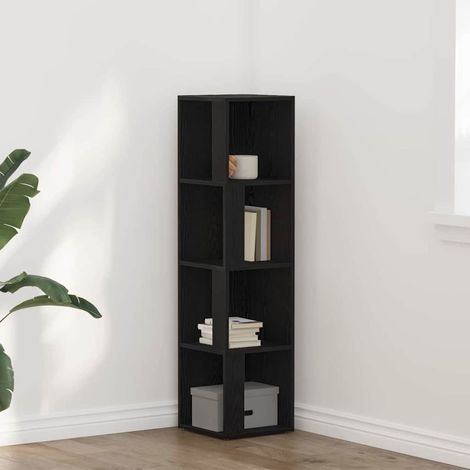 Eckregale Schwarz Eichen-Optik 33 x 33 x 132 cm Holzwerkstoff