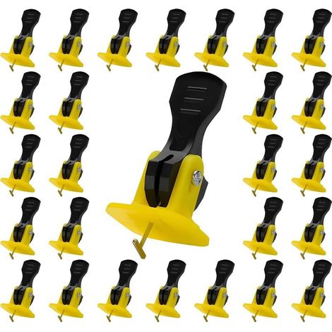 100 Pcs Système de nivellement de carrelage 2mm croisillon carrelage autonivelant kit de nivellement pour carrelage et Mur-jaune (1/5)