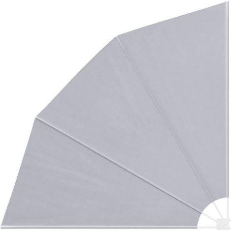 Auvent Marquise latéral pliable de balcon, Store Banne pour Jardin Balcon Terrasse, Gris 210 x 210 cm OIB2550E (1/5)