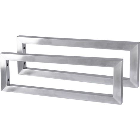 Bc-elec - CMD055 2 soportes de acero inoxidable cepillado para las encimeras de los lavabos, soportes para los lavabos 55x15x3cm, soportes para los estantes