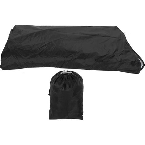 Housse de canapé noire en forme de U Housse anti-poussière et imperméable pour meubles d'extérieur 321 x 155 x 76/86 cm (1/5)