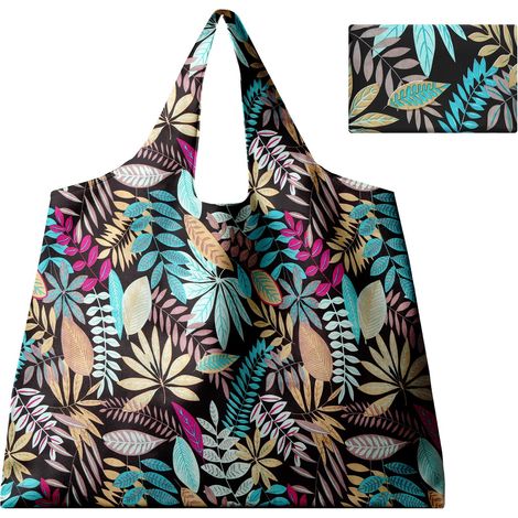 Sacs de courses pliable Grande avec Pochette Sac de course Poche (1/4)