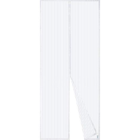 Fliegengitter Tür Magnet Insektenschutz Klebemontage 100x220 cm Weiß (1/5)