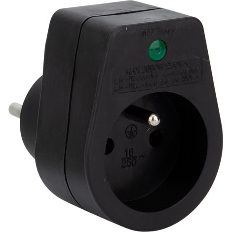 Zenitech – Parafoudre pour tableau électrique 1 prise 2P+T – Protection contre surtensions – Installation plug & play – Design compact noir (1/5)