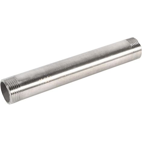 Raccords de tuyauterie en acier inoxydable filetés SS304 200 mm BSP 1/4 "1/2" 3/4 "1" Mâle X mâle - (1/3)