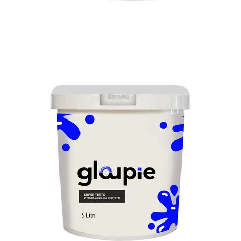 GLOUPIE SUPER TETTO Idropittura Acrilica Elastomerica Per Protezione E Decorazione Di Tetti E Superfici Esterne 5 Lt Grigio (1/5)