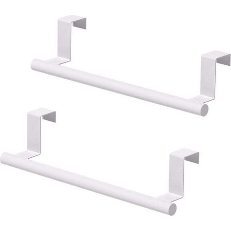 Küchenhandtuchhalter aus Edelstahl für Schrank/Kleiderschrank, Weiß, 2er-Set (1/5)