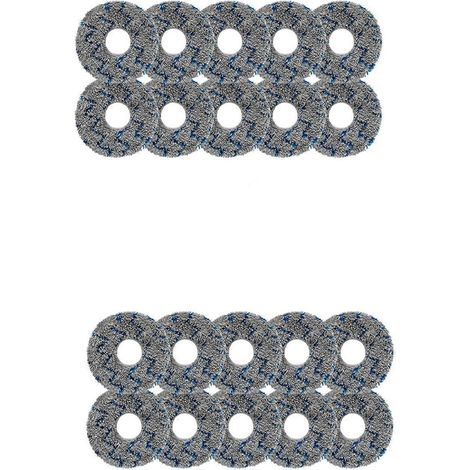 Lot de 20 lingettes de nettoyage lavables et réutilisables pour aspirateurs Ecovacs Deebot T10 OMNI/T10 Turbo/X1 Omni/X1 Turbo (1/5)