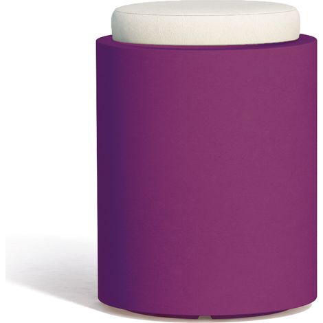 Puff Comfy Redondo Violeta en Polímero Monacis - Ø 40 Cm - 54 H (1/3)