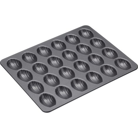MasterClass KCMCHB92 Mini teglia per cupcake con rivestimento antiaderente senza PFOA, robusto acciaio al carbonio de 1 mm, tortiera con 24 fori, grigio (1/5)