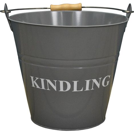 Fireside Kindling Bucket in French Grey (1/5)