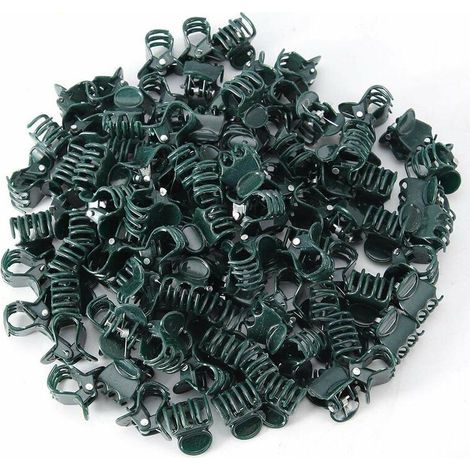 100 pièces en plastique mini tiges fleur jardin outils tige Clips grandir orchidée debout