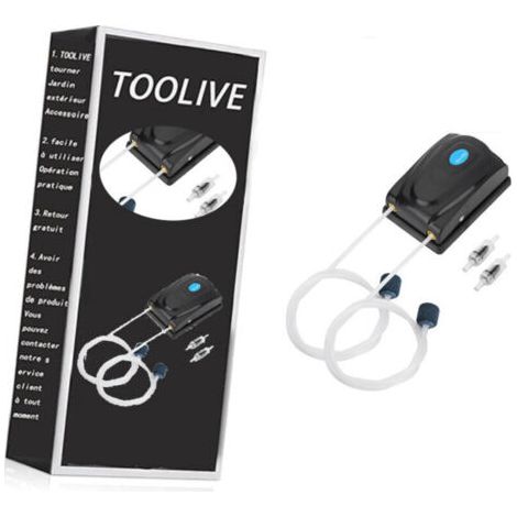 Mini 5W Pompe Air Aquarium, Bulleur Aquarium Silencieux, Oxygène Aérateur Pompe pour Petit Aquarium , avec Tuyau Air, Pierre Air et Clapet Anti-Retour (1/5)