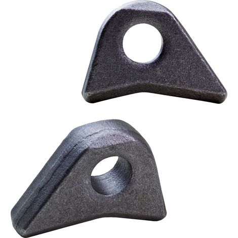 Verriegelung 2er Set Klauenbefestigung geschmiedet für Frontlader Anbaugeräte 85x25x60 mm (1/3)