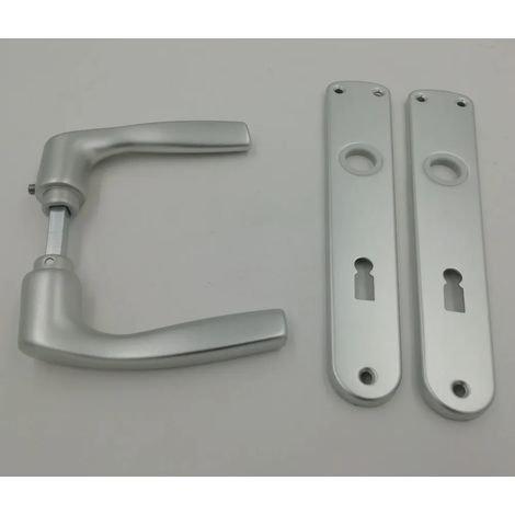 MANIGLIA GPB GABRY PLACCA 8X90 ALLUMINIO ARGENTO