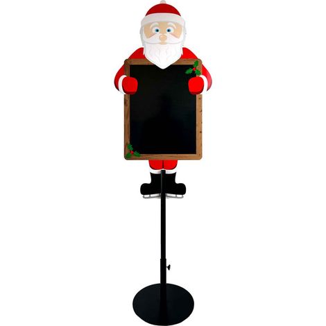 Figurine "PÈRE NOËL" double face sur platine métallique noire rotative (1/3)