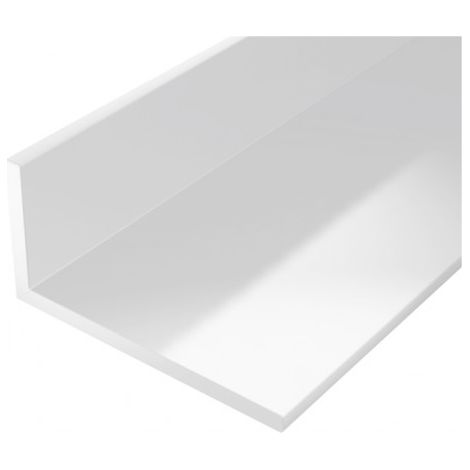 Profilé angle plastique 2000 x 20 x 10 mm – Section d'angle pour finition murale – Blanc – Pour espaces confinés – Alberts