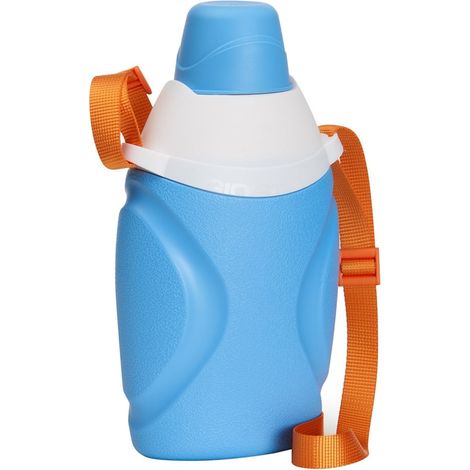 TrAdE Shop Traesio - Borraccia Thermos Portatile Con Tracolla Regolabile Tappo A Bicchiere 1 Lt 023460 - (1/2)