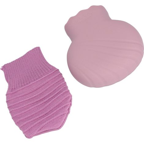 Bouillotte à eau chaude 2ème génération, petite taille 245ml, violette, en silicone et peluche, anti-explosion, design cartoon mignon, réutilisable pour hiver. (1/5)