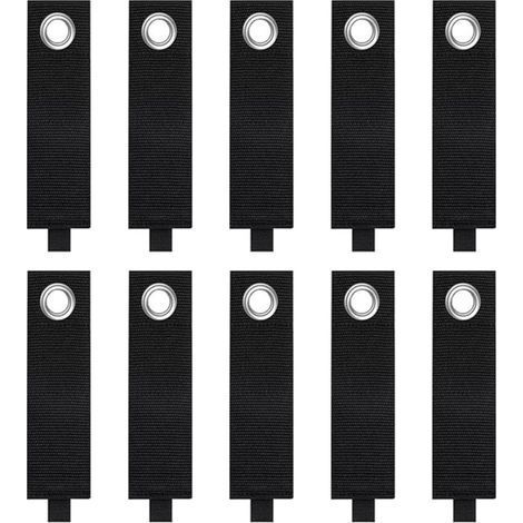 10PCS Organisateur Support Rallonge, Sangles Rangement d'extension Robustes Sangles Câble à Boucle à Crochet Portables avec Œillet pour le Stockage de Câbles de Cordes de Tuyau d'arrosage (1/5)