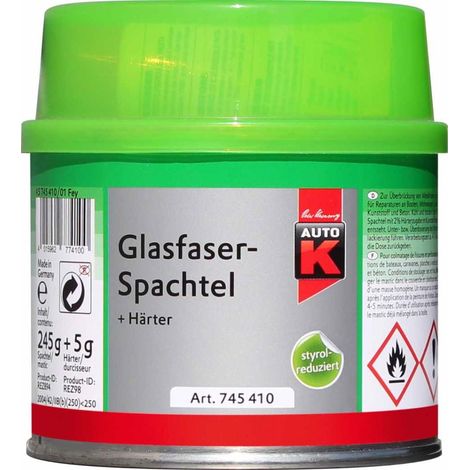 Auto-K Glasfaserspachtel + Härter 250 g Spachtel Spachtelmasse