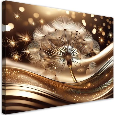 Quadro su tela, Dandelion Glamour Fiori d'oro Glamour - 120x80 (1/5)