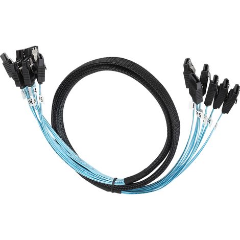 6 Câble de données SATA 3.0, tressé, 1 m, 6 Gbit/s, pour disque dur, lecteur optique, boîtier ordinateur (1/5)