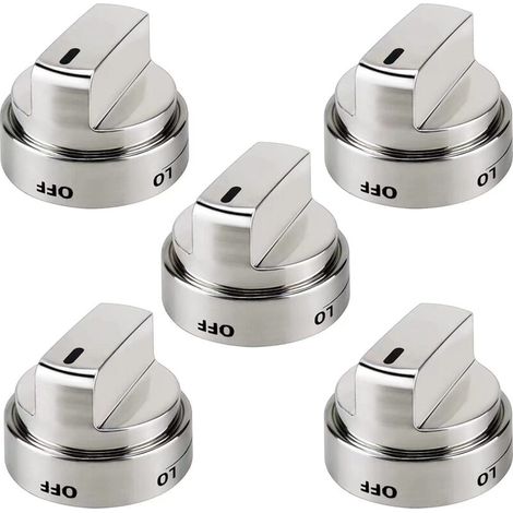 5 Boutons de Remplacement pour Plaque de Cuisinière Gaz – Compatible LG LRG3036ST, LRG3095ST, LRG3091ST, LRG3093ST, LRG3035ST, LDG3036ST – Garantie 3 Ans