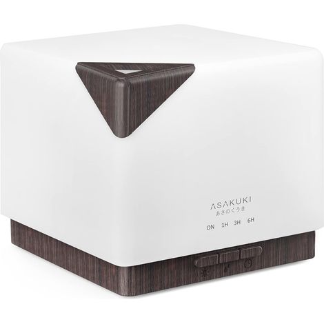 ZOLGINAH 700ml Diffuseur d'Huiles Essentielles, Premium 5 en 1 à Ultrasons Electrique Vaporizer Humidificateur, Minuterie et Arrêt Automatique sans Eau, 7 Couleurs de Lumière LED pour Yoga, Maison (1/5)