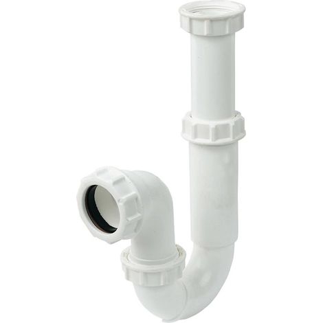 FloPlast Telescopic P Trap 40mm Waste Pipe - Height Adjustable