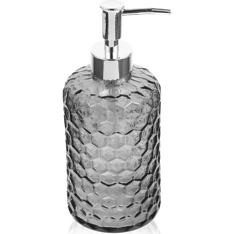 Bouteille à Pompe en Verre 500ml avec Fond Plat Facile à Presser pour Distributeur de Savonnette Domestique Usage Salle de Bain Familiale (1/5)
