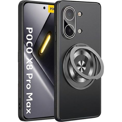 Étui pour Xiaomi Poco X8 Pro Max, compatible MagSafe, avec support, noir (1/5)