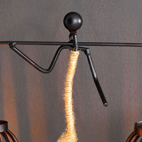 Bougeoir créatif personnalisé de style européen, décoration de table de restaurant de style nordique, décoration de comptoir de bar, bougeoir en forme de D (1/5)
