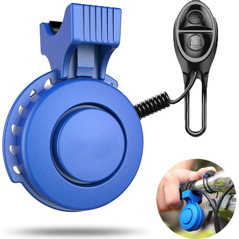 Klaxon électrique pour vélo (1 pièce, 120 dB), compatible avec vélos et scooters, avec 4 réglages sonores, batterie rechargeable, étanche, accessoire pour enfants, garçons et adultes, sonnette/sifflet (1/5)