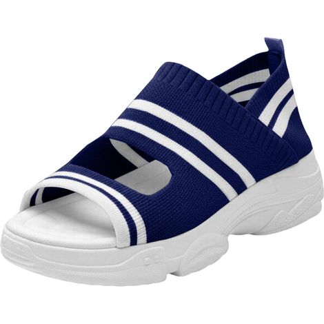 Sandalias de verano de mujer con puntera abierta - Estilo romano - Con suela gruesa - Estilo casual y cómodo - Para la playa (1/5)