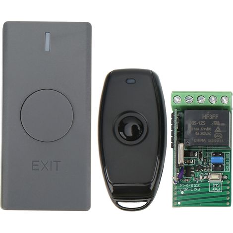 Système de contrôle d'accès sans fil avec télécommande et bouton de sortie de porte, alimentation 12 V CC pour entrée