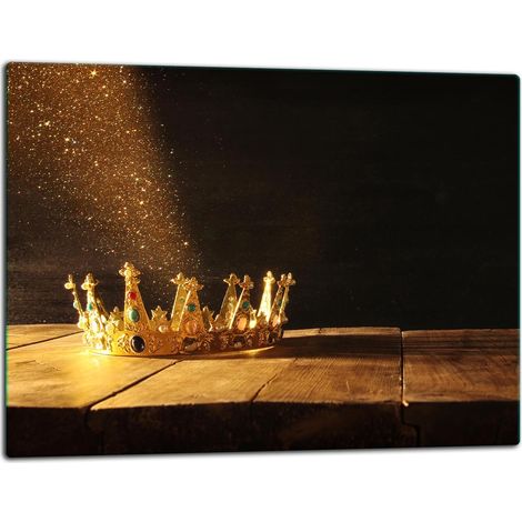 Tabla de cortar de vidrio de 52x40 cm, color negro (1/5)