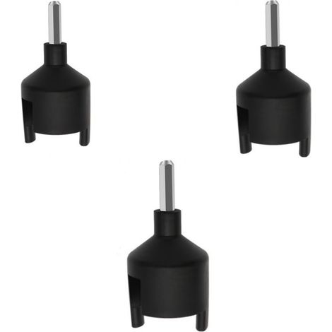 Lot de 3 mandrins de perceuse pour clôture électrique pour isolateurs, anneau à visser, poteau en bois, isolateurs à anneau de clôture, vis (1/5)
