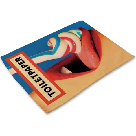 ORION91 Set 4 salvamanteles Italy lino Helado 40x30 cm