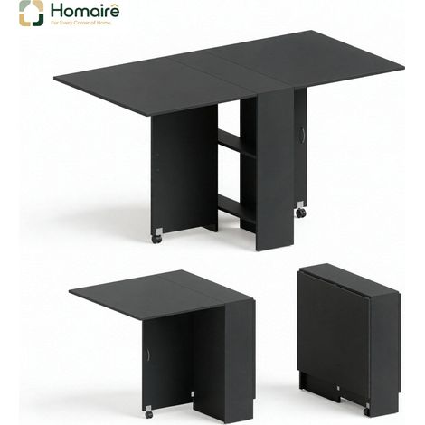 Rechteckiger Esstisch aus Holz und schwarzer Spanplatte 160 x 90 x 75 cm HOMAIRE (1/5)