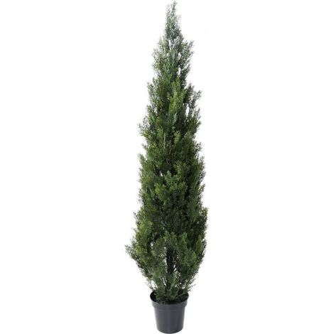 Plante artificielle haute gamme Spécial extérieur / Cyprès Artificiel Mini Vert - Dim : 180 x 45 cm (1/2)