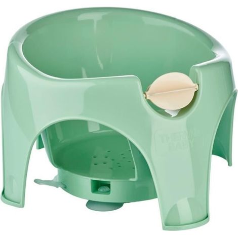 Anillo de baño infantil THERMOBABY AQUAFUN Verde celadón - Juguete azul - Fabricado en Francia