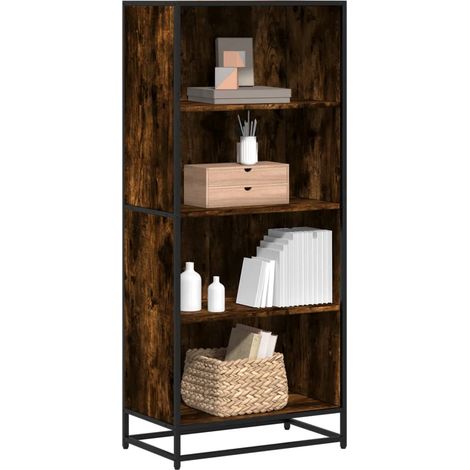 Bücherregal Räuchereiche 60x35x139 cm Holzwerkstoff