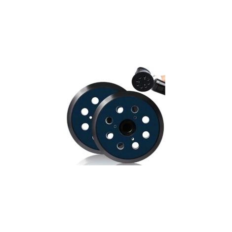 Confezione da 2 dischi abrasivi per levigatrici orbitali a 8 fori da 125 mm. Compatibile con Makita M9204 BO5030 BO5031 DBO180Z BO8041 DBO180RMJ BO5041 BO5010 BO50111 BO5012. - Crezuo