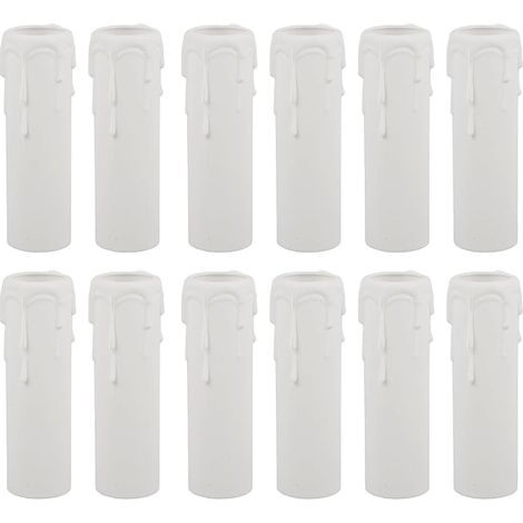Manchons Bougies Lustre Plastique Blanc Diamètre 30 Mm X 100 Mm Accessoires Protection Douilles Adaptés Décoration Intérieure Fêtes (1/5)
