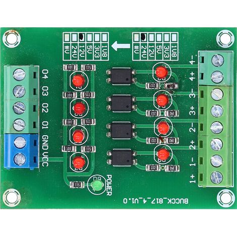 Carte isolement optocoupleur 24V vers 5V convertisseur niveau PLC 4 voies module (1/5)
